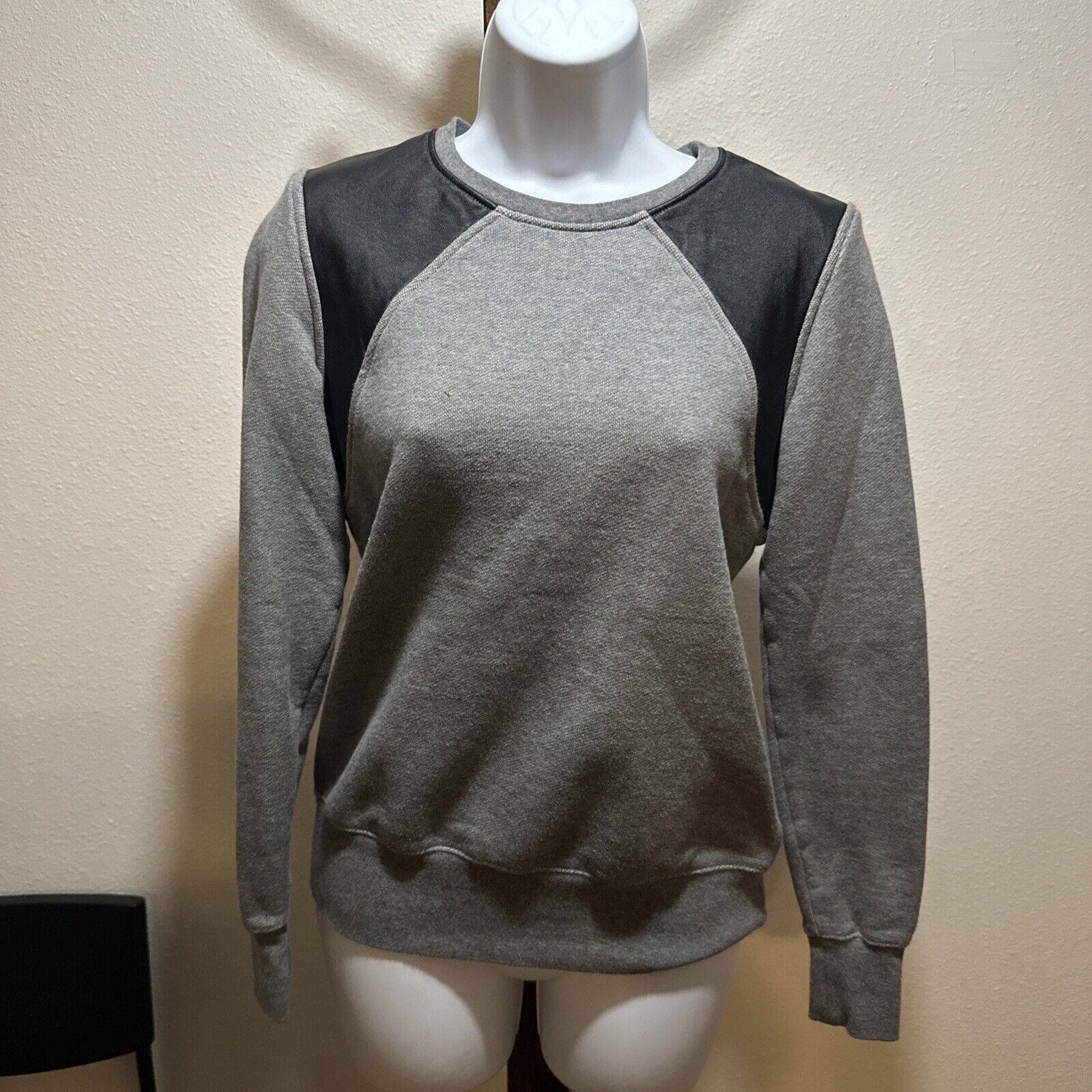 Nike Nike Gray Sweatshirt with Lamb Leather Shoulder Panels - S Size S / US 4 / IT 40 - 1 Thumbnail