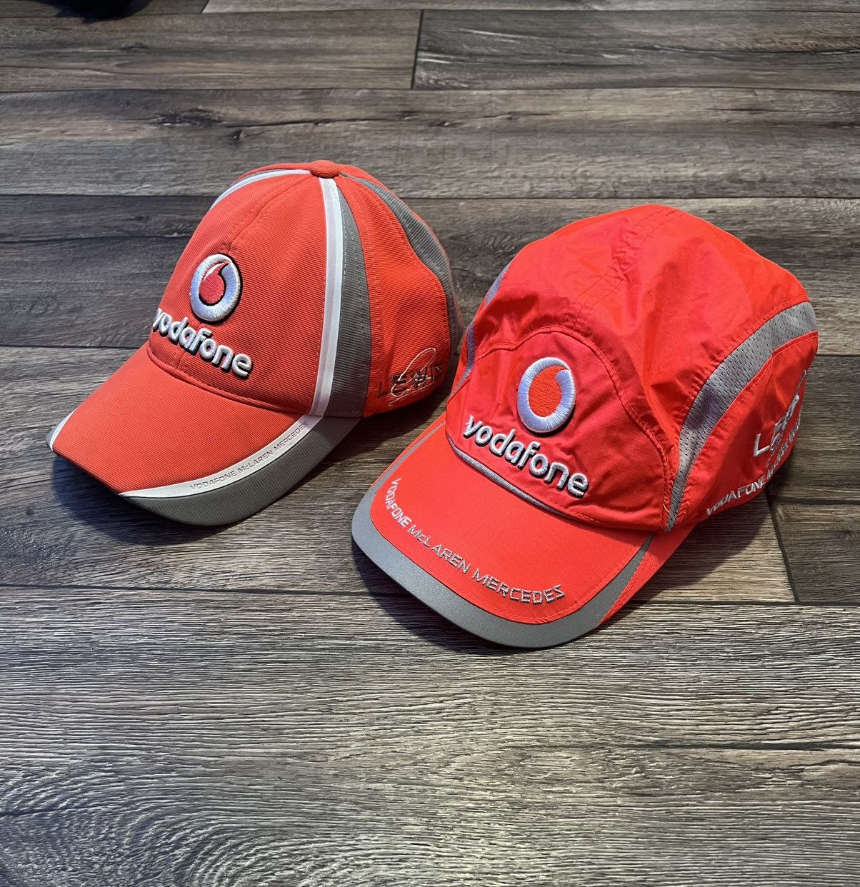 Mercedes-Benz Vodafone McLaren Mercedes Lewis Hamilton 2 Caps Racing F1 Size ONE SIZE - 1 Thumbnail
