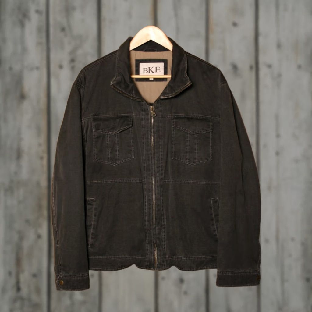 Vintage Buckle Brown Washed Canvas Quilt Lined Insulated Short Jacket Sz. XL Mens Size US 36 / EU 52 - 1 Thumbnail