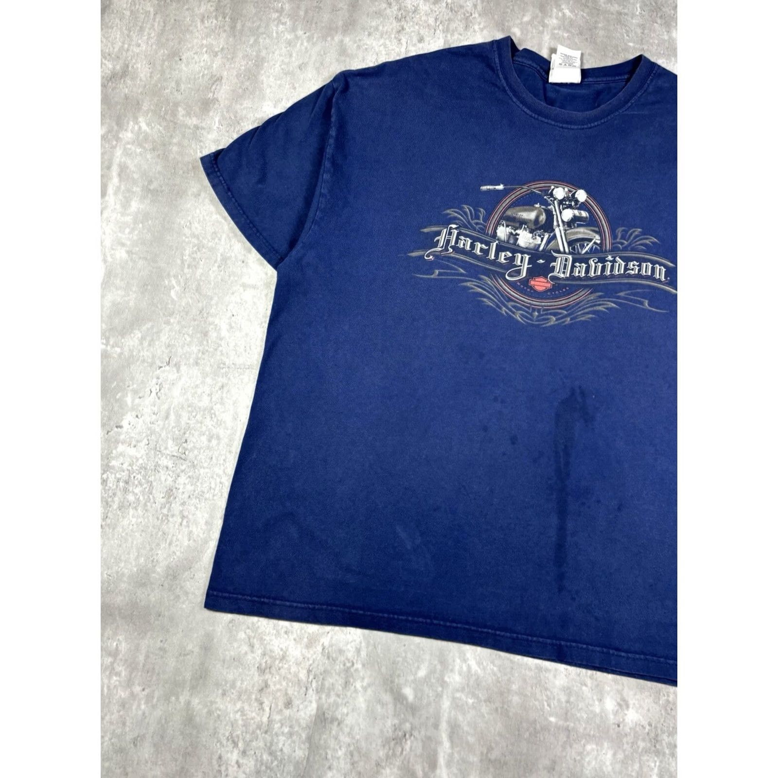 Harley Davidson VINTAGE Harley-Davidson T-Shirt 2XL Crew Neck Blue Graphic Print Biker Motorcycle USA Men Size US XXL / EU 58 / 5 - 3 Thumbnail