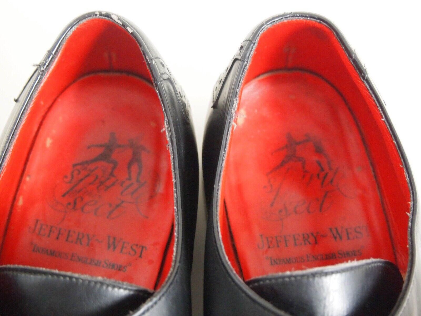Designer Jeffery West Wingtip Brogue Black Leather US 10 EU 43 Size US 10 / EU 43 - 7 Thumbnail