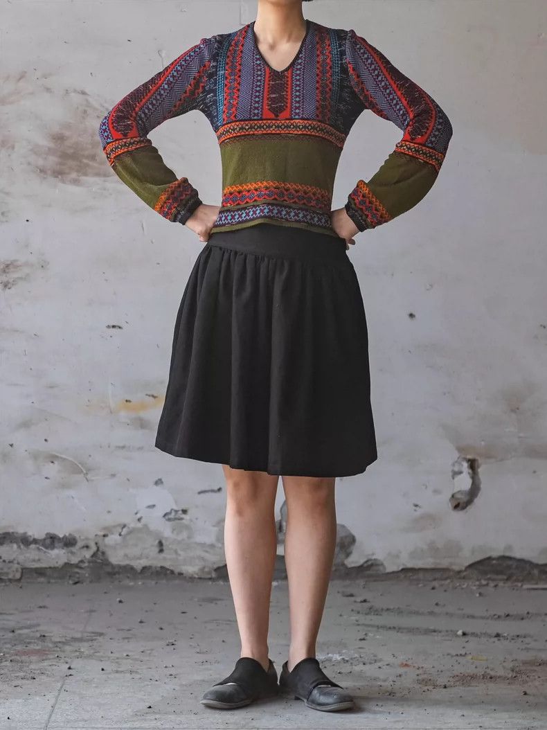 Kenzo KENZO 80's leather patchwork knit vintage Size M / US 6-8 / IT 42-44 - 2 Thumbnail