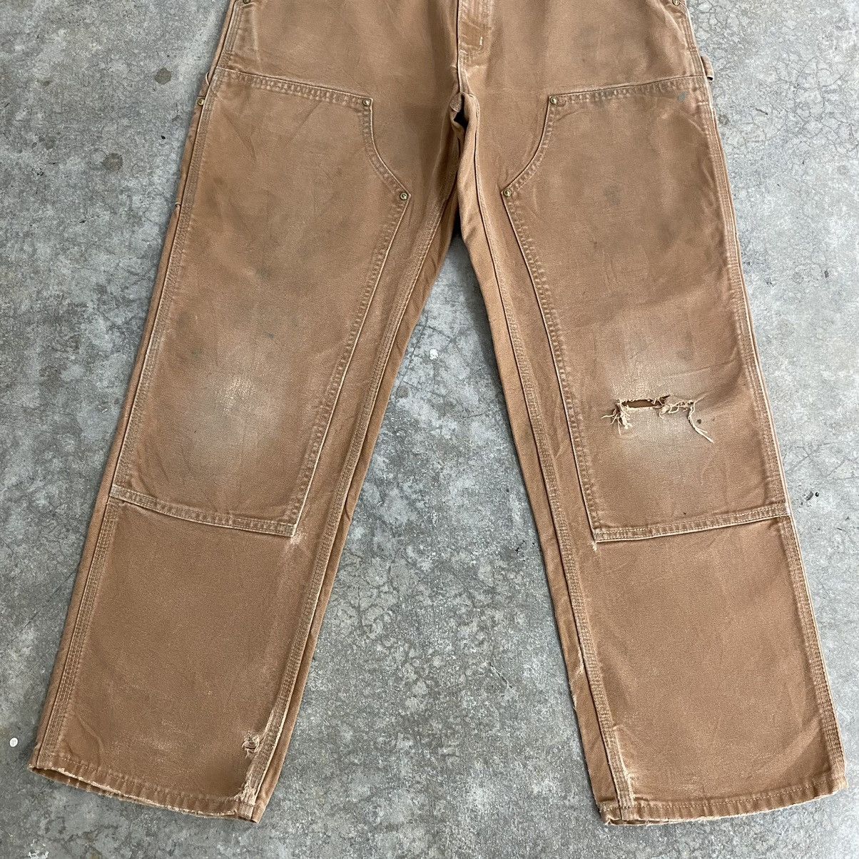 Carhartt Vintage Carhartt Double Knee Ripped Carpenter Work Pants Size US 33 - 3 Thumbnail