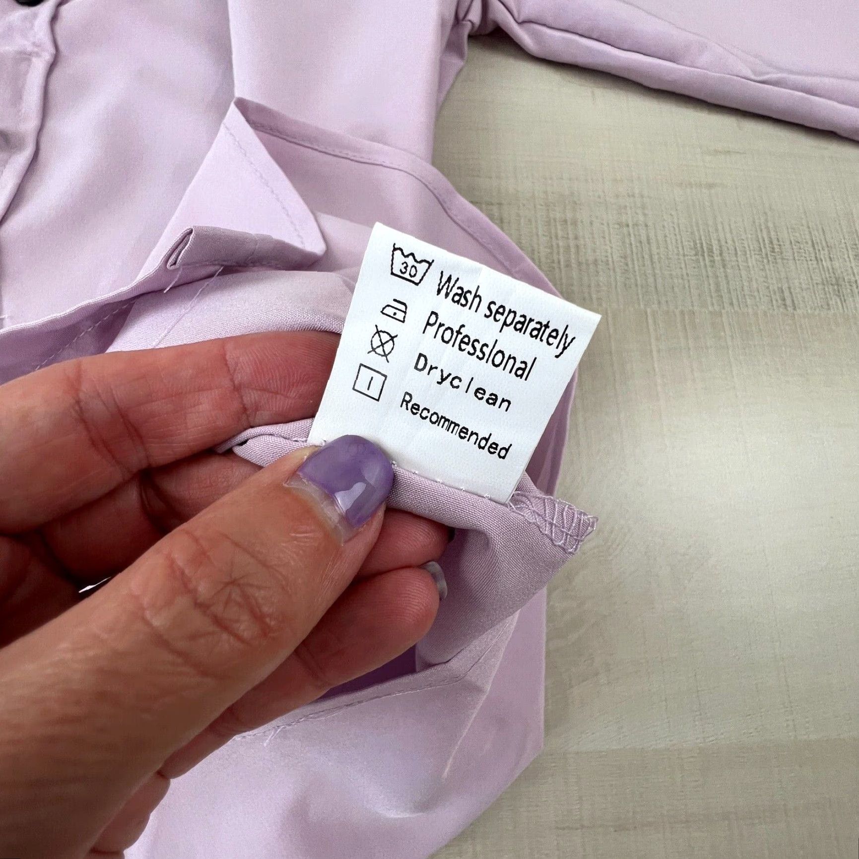 Vintage Purple Long Sleeve Button Up Shirt Womens Large Fitted Top Size L / US 10 / IT 46 - 5 Thumbnail