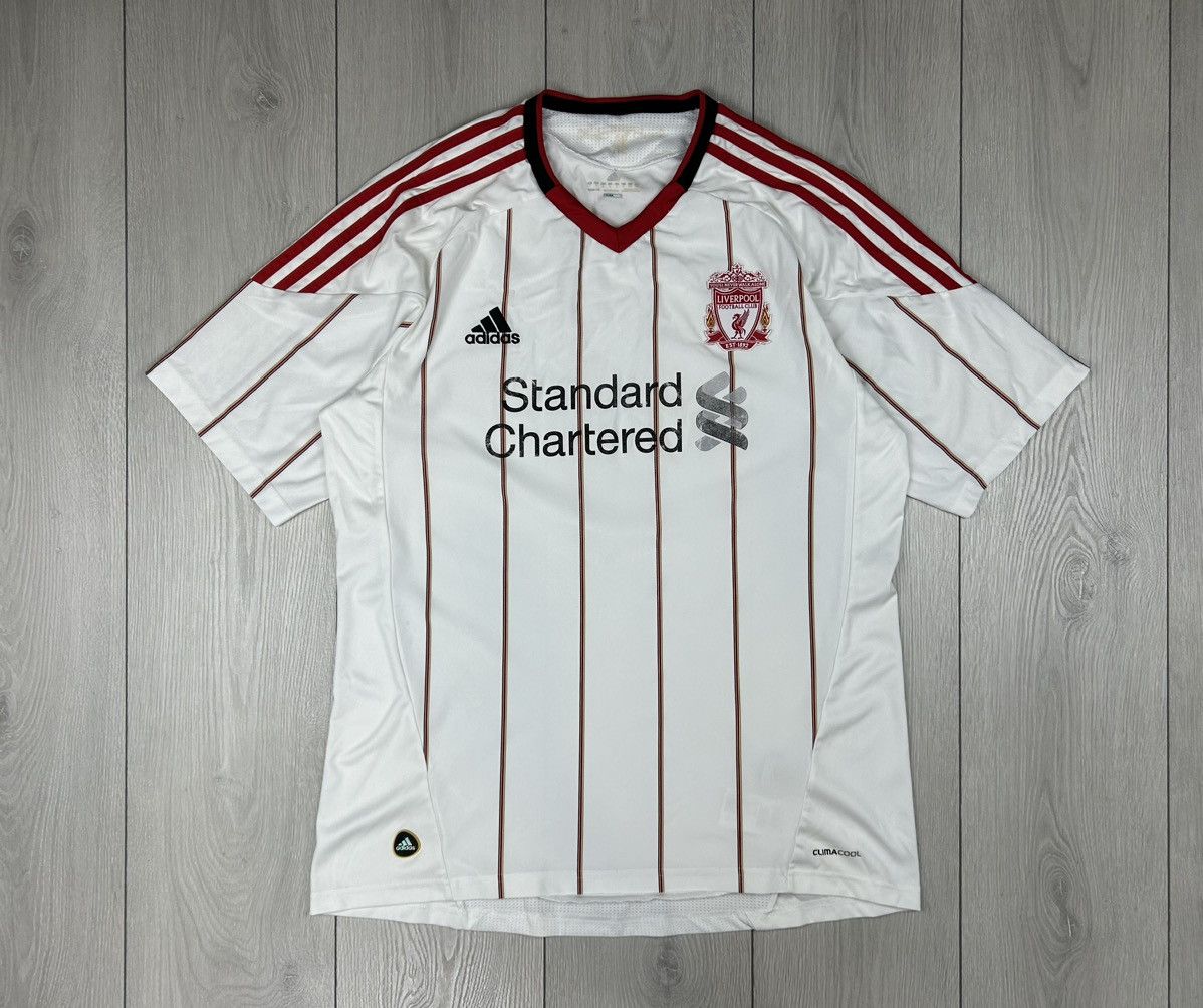 Adidas Adidas Liverpool #9 Carroll Away Shirt 2010-11 jersey Size L Size US L / EU 52-54 / 3 - 1 Thumbnail