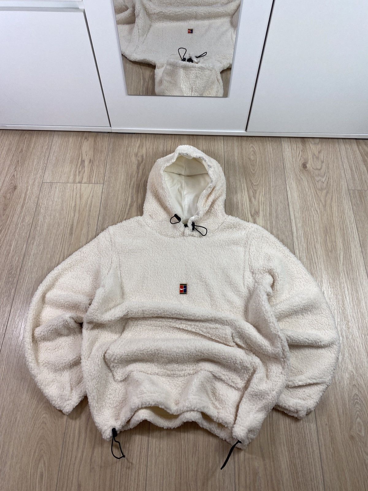 Nike × Vintage Vintage Nike Court Hoodie Center Logo Fleece Hoodie Y2K Boxy Size US M / EU 48-50 / 2 - 1 Thumbnail