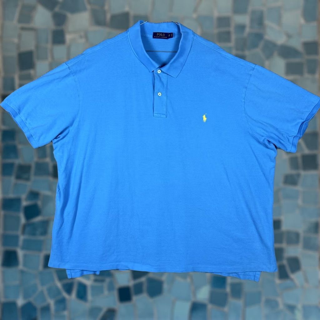 Polo Ralph Lauren Polo Ralph Lauren Shirt Mens 4XLT Big Blue Knit Preppy Casual Cotton Stretch - City Classic Size US XXL / EU 58 / 5 - 1 Thumbnail