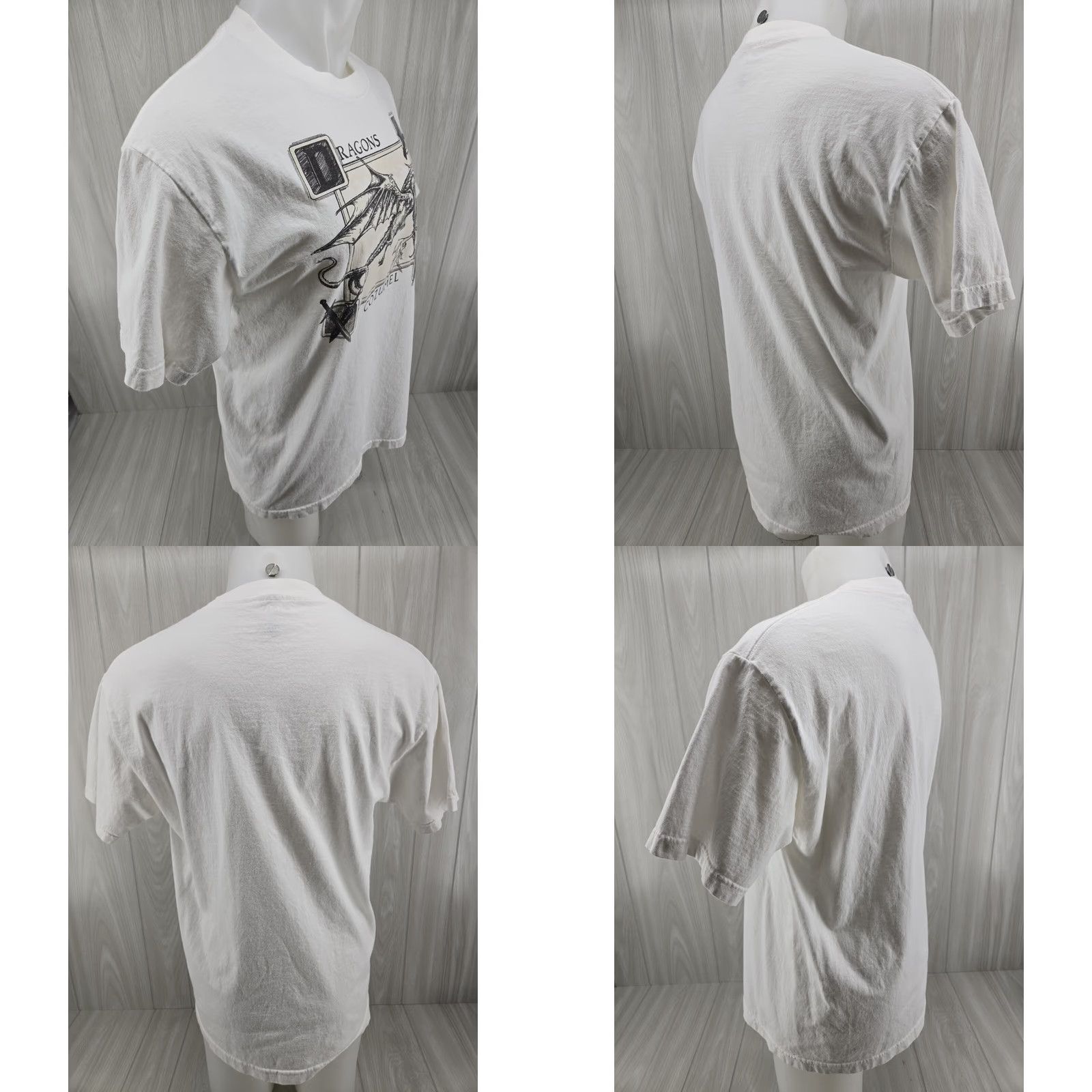 Vintage VINTAGE Del Sol Cozumel T shirt L White Dragon 1999 Y2K Men Short Sleeve Cotton T-Shirt Mens L Dragon 1999 Y2K Size US L / EU 52-54 / 3 - 8 Thumbnail