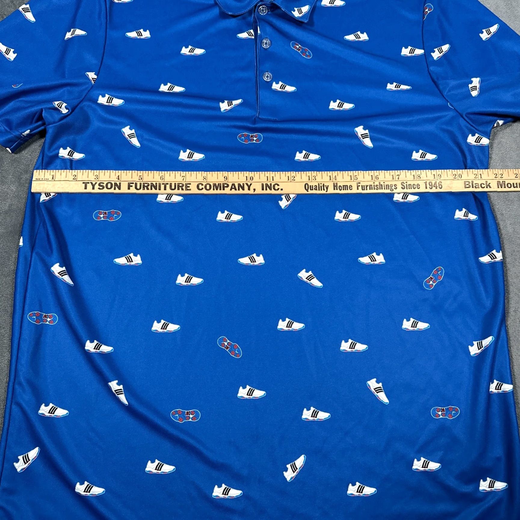Adidas Adidas Shirt Polo Large Blue Yeezy Ultraboost All Over Print AOP Golf Mens Size US L / EU 52-54 / 3 - 3 Thumbnail