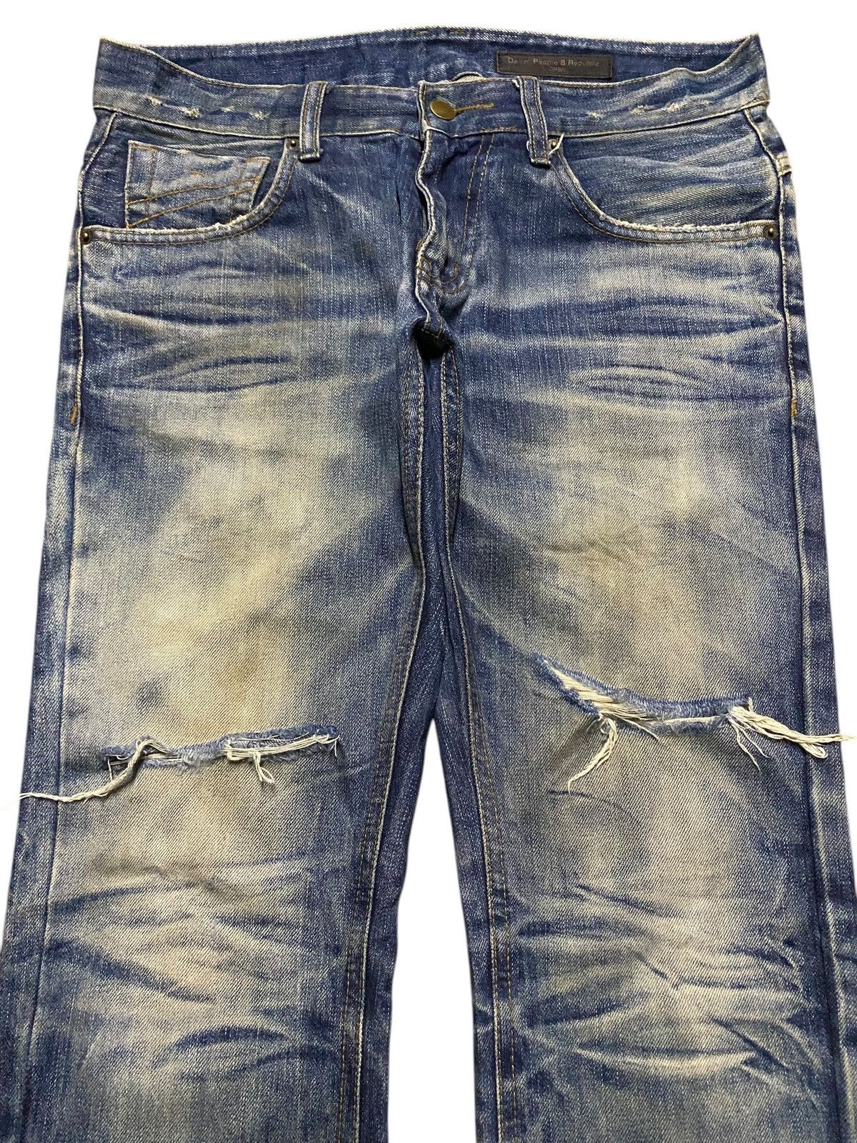 POST ARCHIVE FACTION (PAF) Denim People Republic Distressed Blue Black Size US 33 - 3 Thumbnail