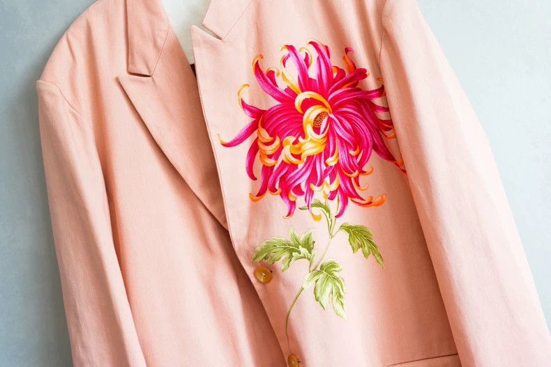 Yohji Yamamoto Yohji Yamamoto Yohji Yamamoto Pink Floral Suit Jacket Size US M / EU 48-50 / 2 - 3 Thumbnail
