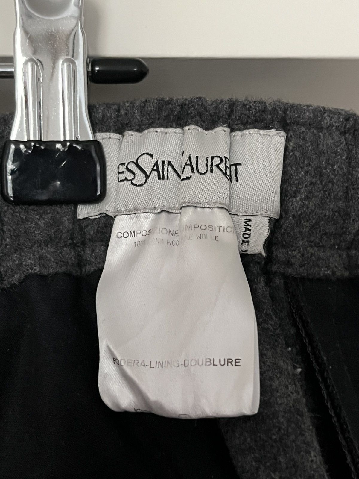 Yves Saint Laurent Archive Wool Elastic band trousers from Saint Laurent. Size US 34 / EU 50 - 6 Thumbnail