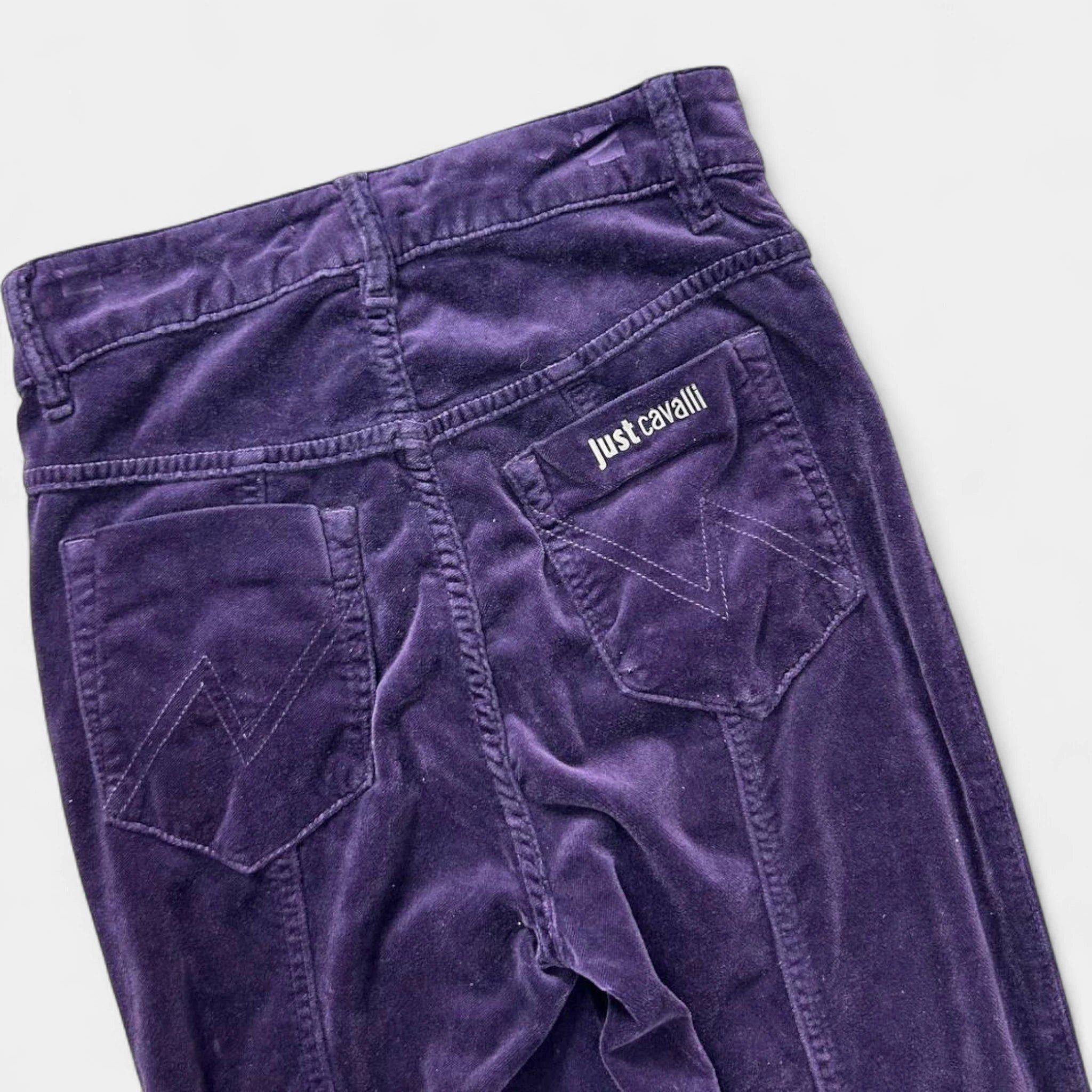 Just Cavalli Just Cavalli Purple Velour Pants Size 26" / US 2 / IT 38 - 6 Thumbnail