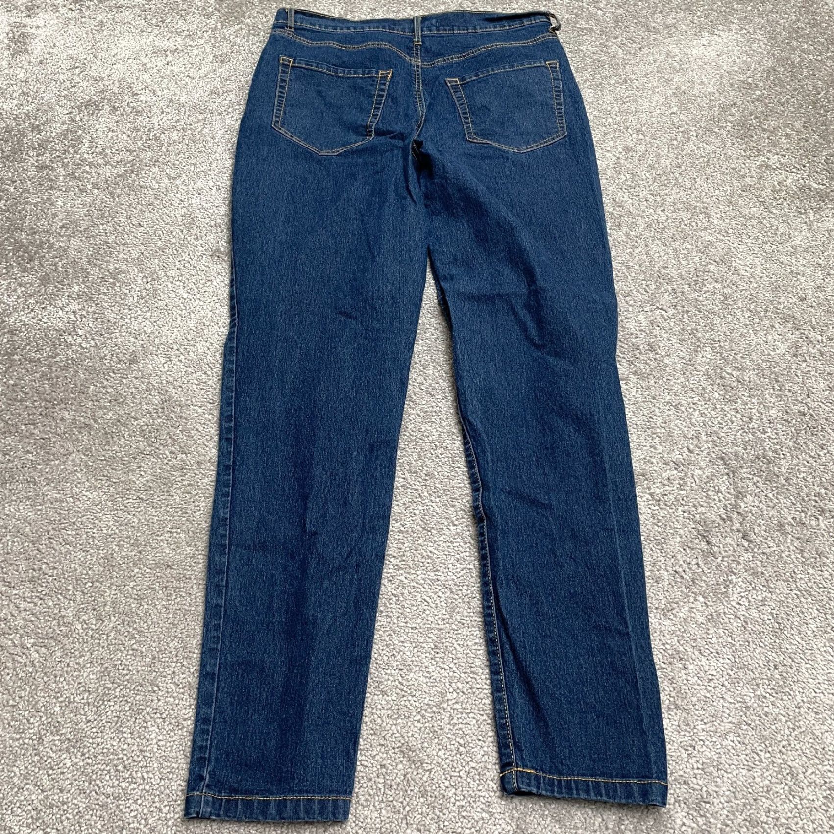 Forever 21 FOREVER 21 Jeans Denim Blue Dark Wash High Rise Tapered Leg 29 30x28 Womens Size 29" - 2 Thumbnail