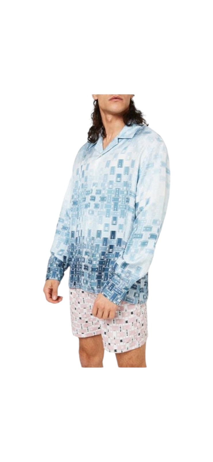 Amiri AMIRI GRADIENT TAPE SILK SHIRT Size US M / EU 48-50 / 2 - 3 Thumbnail