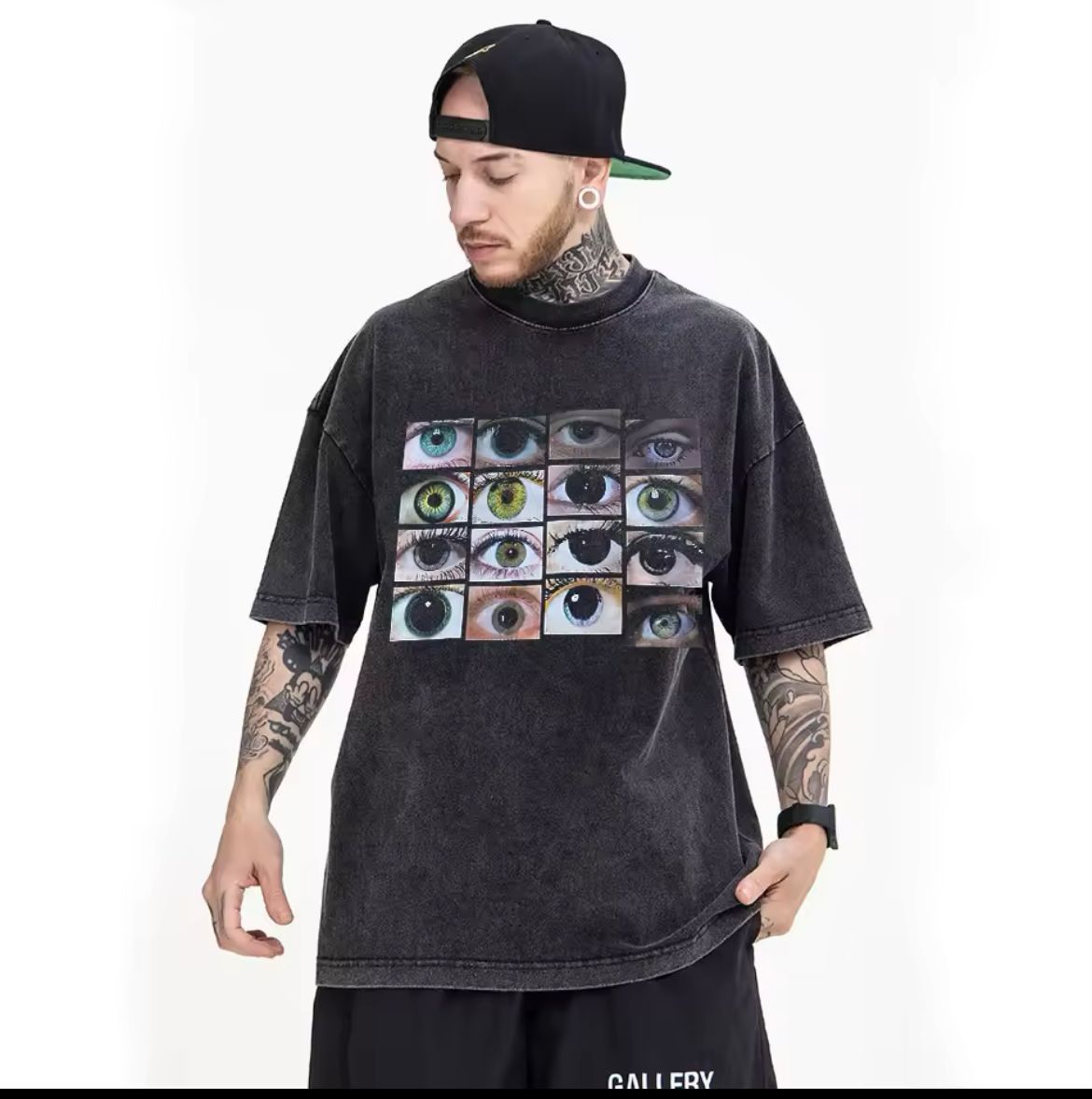 Vintage Vintage Retro World Eyes Black T-Shirt Punk Graphic Tees Size US XXL / EU 58 / 5 - 2 Thumbnail