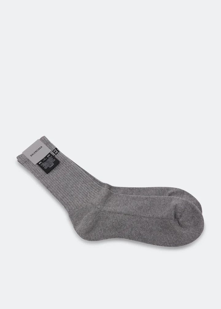 Balenciaga o1w1db10126 Size: L / Tennis Socks in Grey Size ONE SIZE - 1 Thumbnail