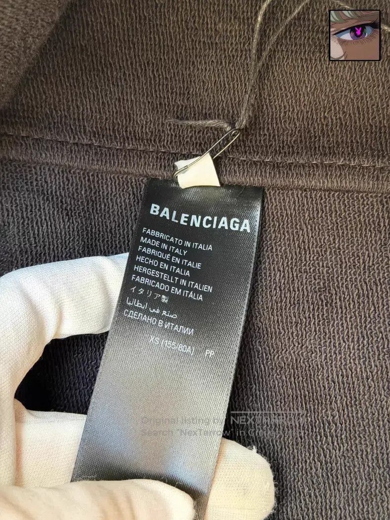 Balenciaga Balenciaga Solid color hooded zippered long sleeve leather Size US XS / EU 42 / 0 - 7 Thumbnail