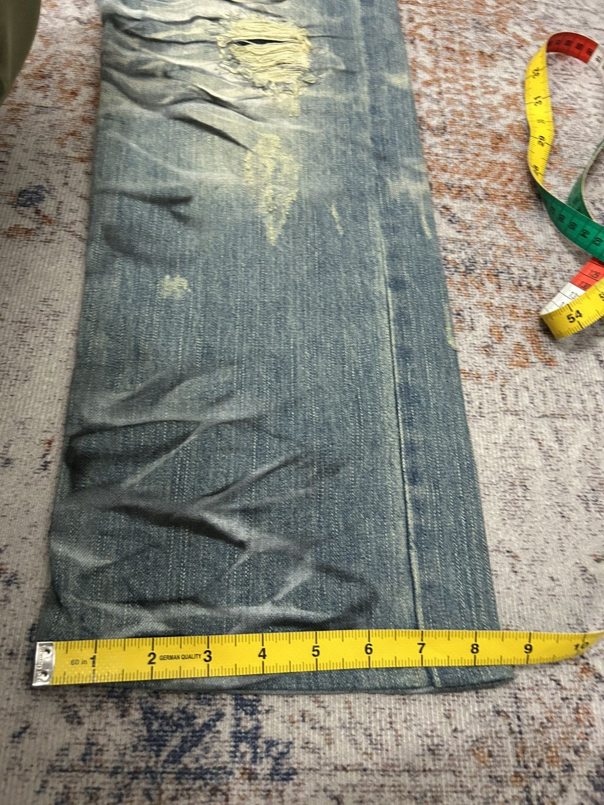 If Six Was Nine Urban Craft HonneyComb Painted Distressed Jeans Size US 34 / EU 50 - 19 Thumbnail
