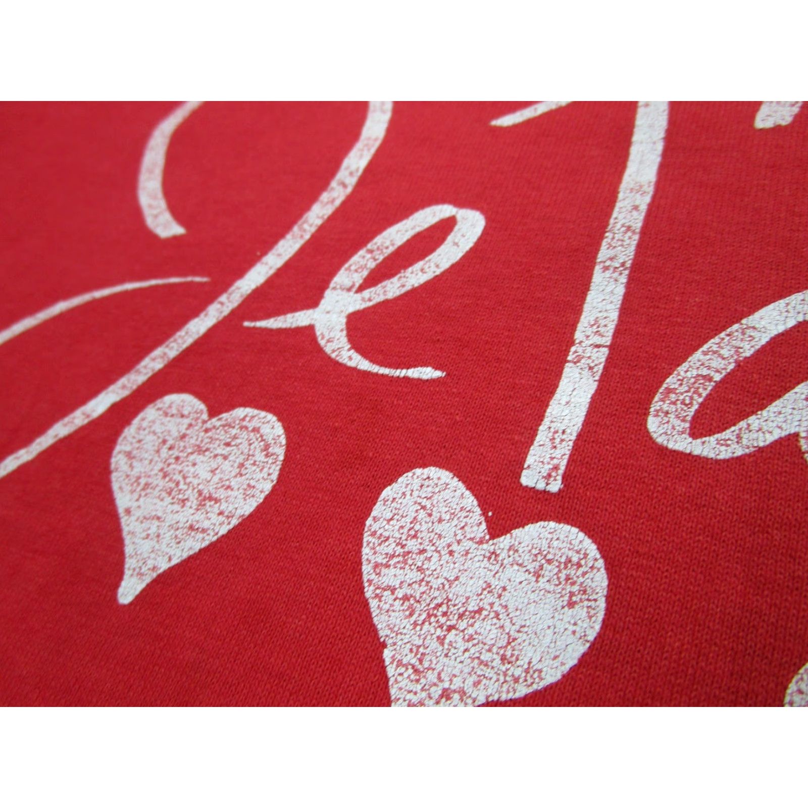 Jerzees Vintage Jerzees HEF-T Shirt Mens XL Red Je T'aime Hearts Graphic 80s USA Love Size US XL / EU 56 / 4 - 4 Thumbnail