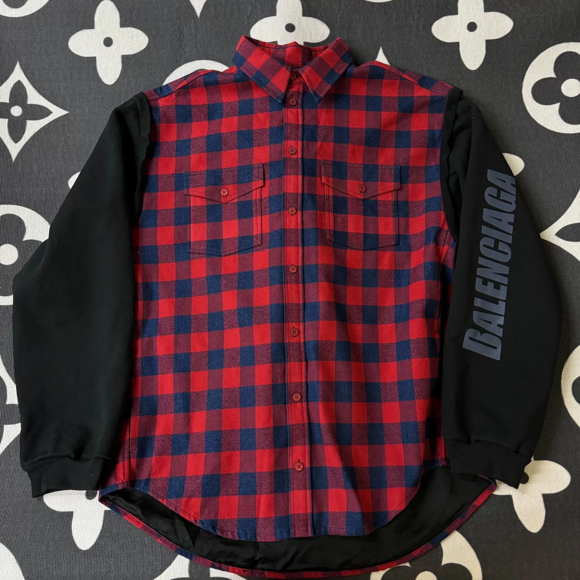 Balenciaga Balenciaga Red Black Check Shirt Size US M / EU 48-50 / 2 - 1 Thumbnail