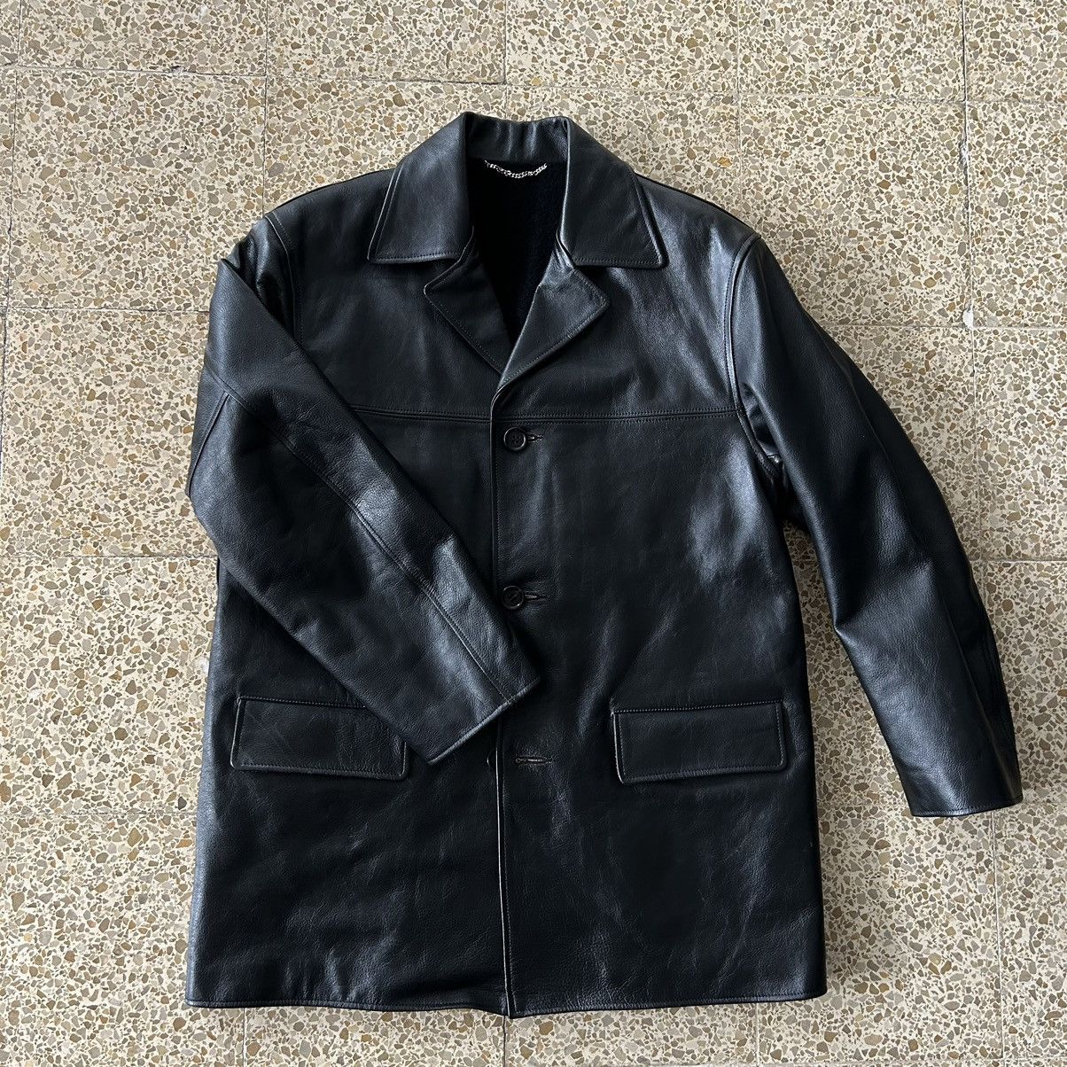 Wacko Maria Leather Car Coat