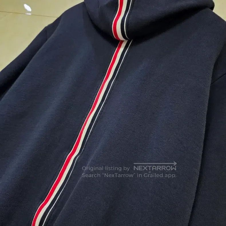 Thom Browne Thom Browne White Three Stripe Hooded Zip-Up Jacket Size US XXL / EU 58 / 5 - 4 Thumbnail