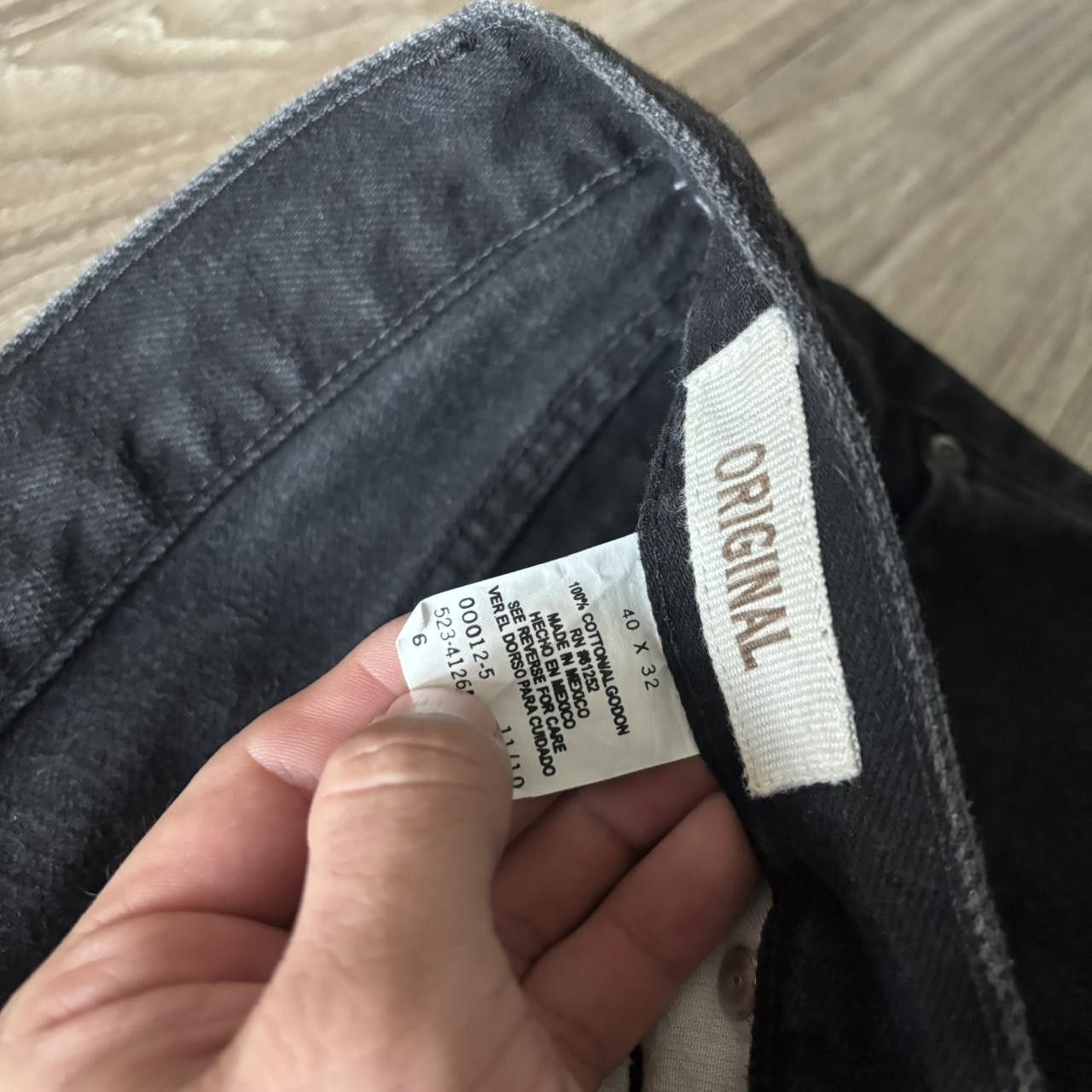 Vintage Crazy Vintage Y2K/2000s Grunge Solid Black Denim Jeans! 40x32 Size US 40 / EU 56 - 8 Thumbnail
