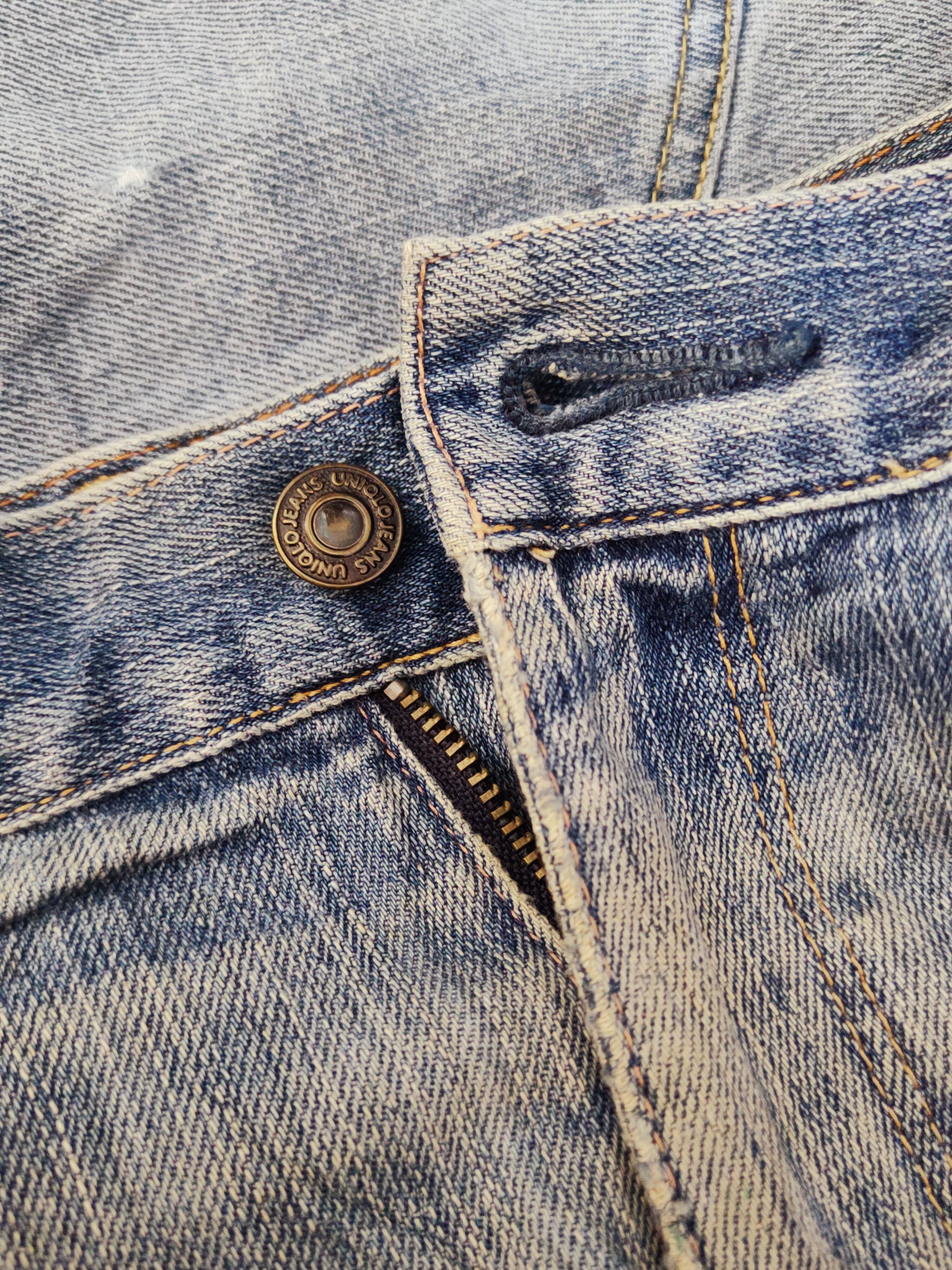 Uniqlo × Vintage Uniqlo Blue Faded Distressed Ripped Jeans Size US 36 / EU 52 - 14 Thumbnail