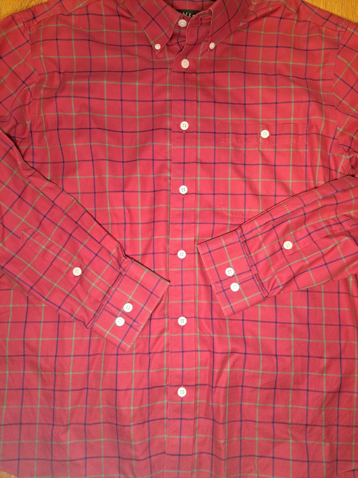 Orvis Orvis Long Sleeve Shirt Mens Large Red Windowpane Cotton Size US L / EU 52-54 / 3 - 5 Thumbnail
