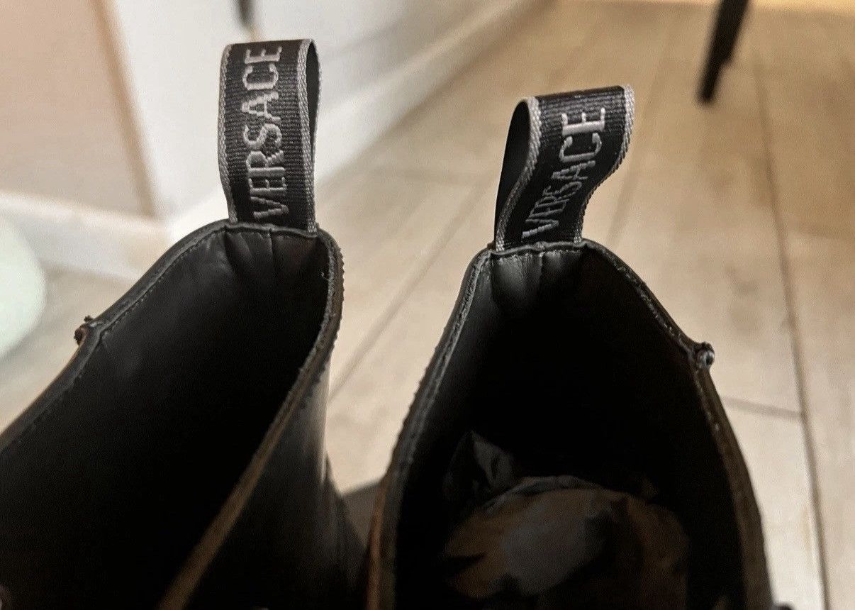 Versace Versace Men’s Leather Boots Black Designer Luxury Size US 7.5 / EU 40-41 - 4 Thumbnail