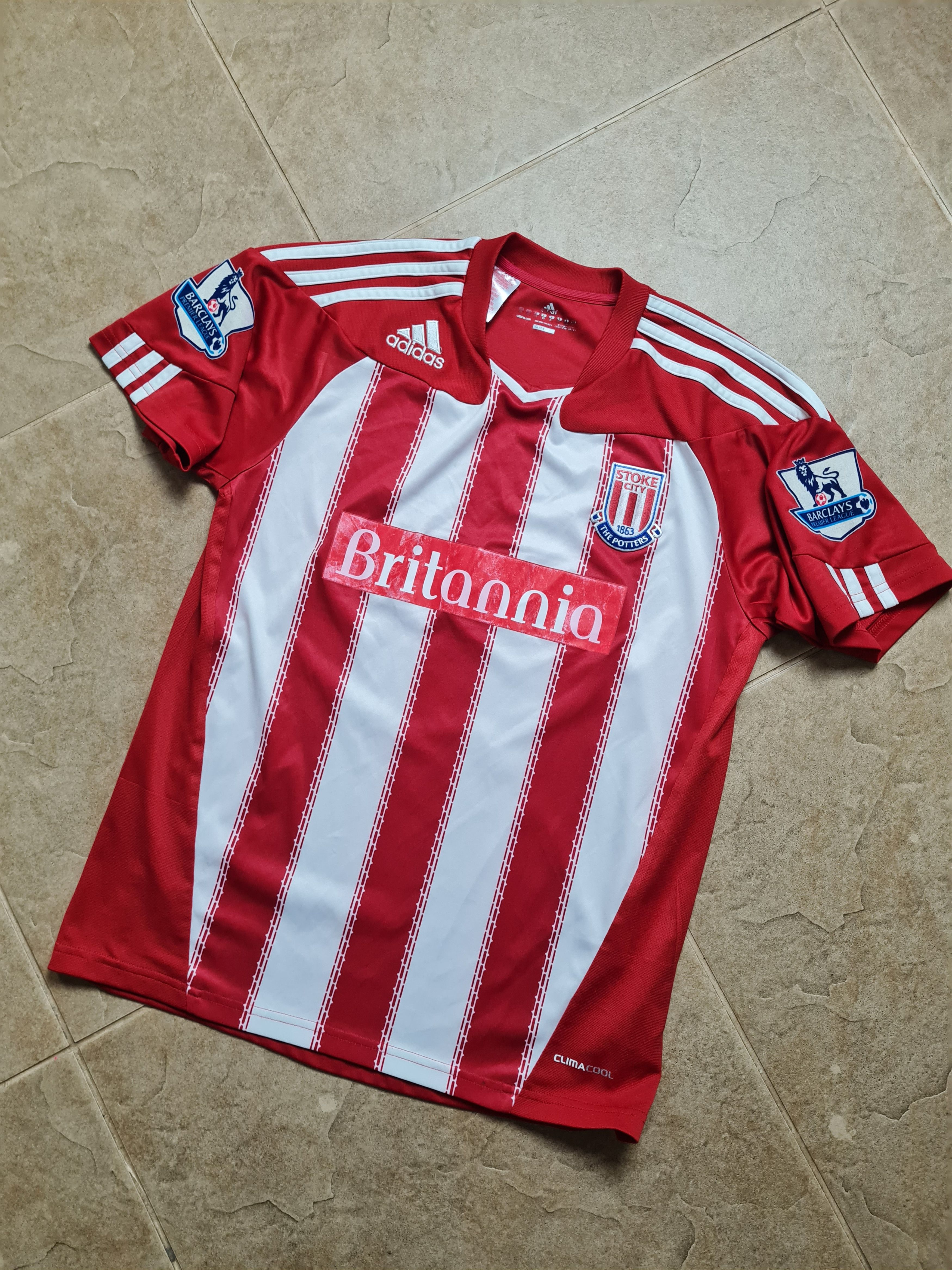 Adidas Jersey Adidas #9 Jones Stoke City 2010/11 Soccer Shirt Size US XS / EU 42 / 0 - 10 Thumbnail