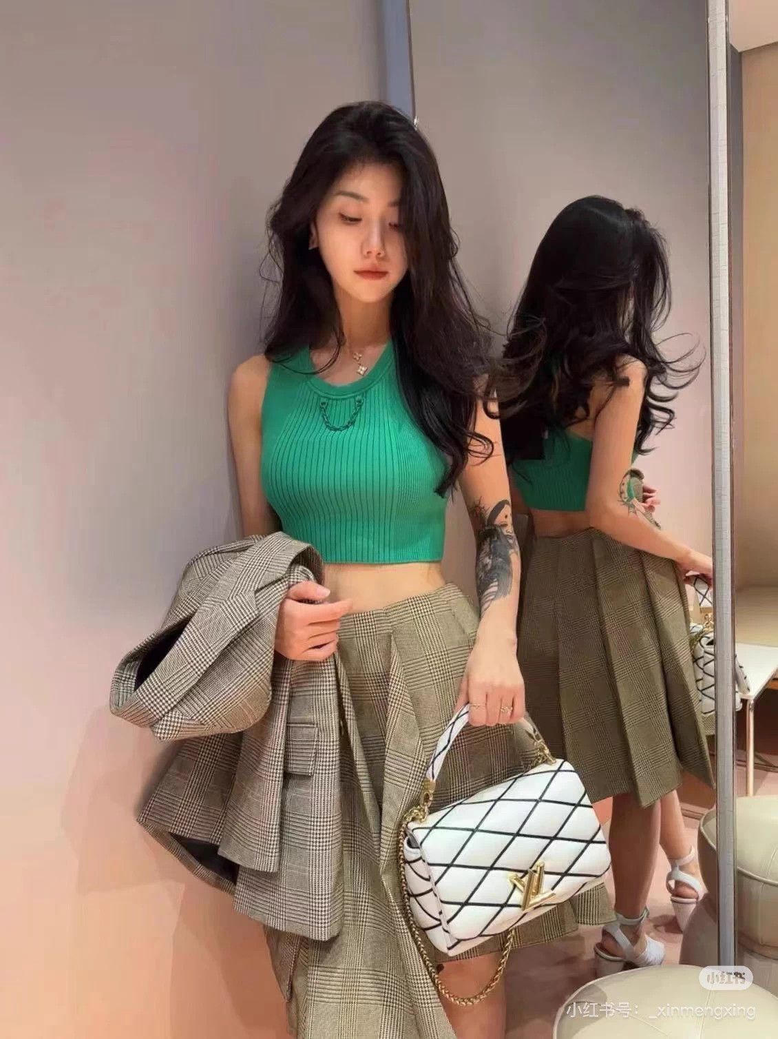 Louis Vuitton LV Green Chain Cami NWT L (M fit) Size L / US 10 / IT 46 - 7 Thumbnail