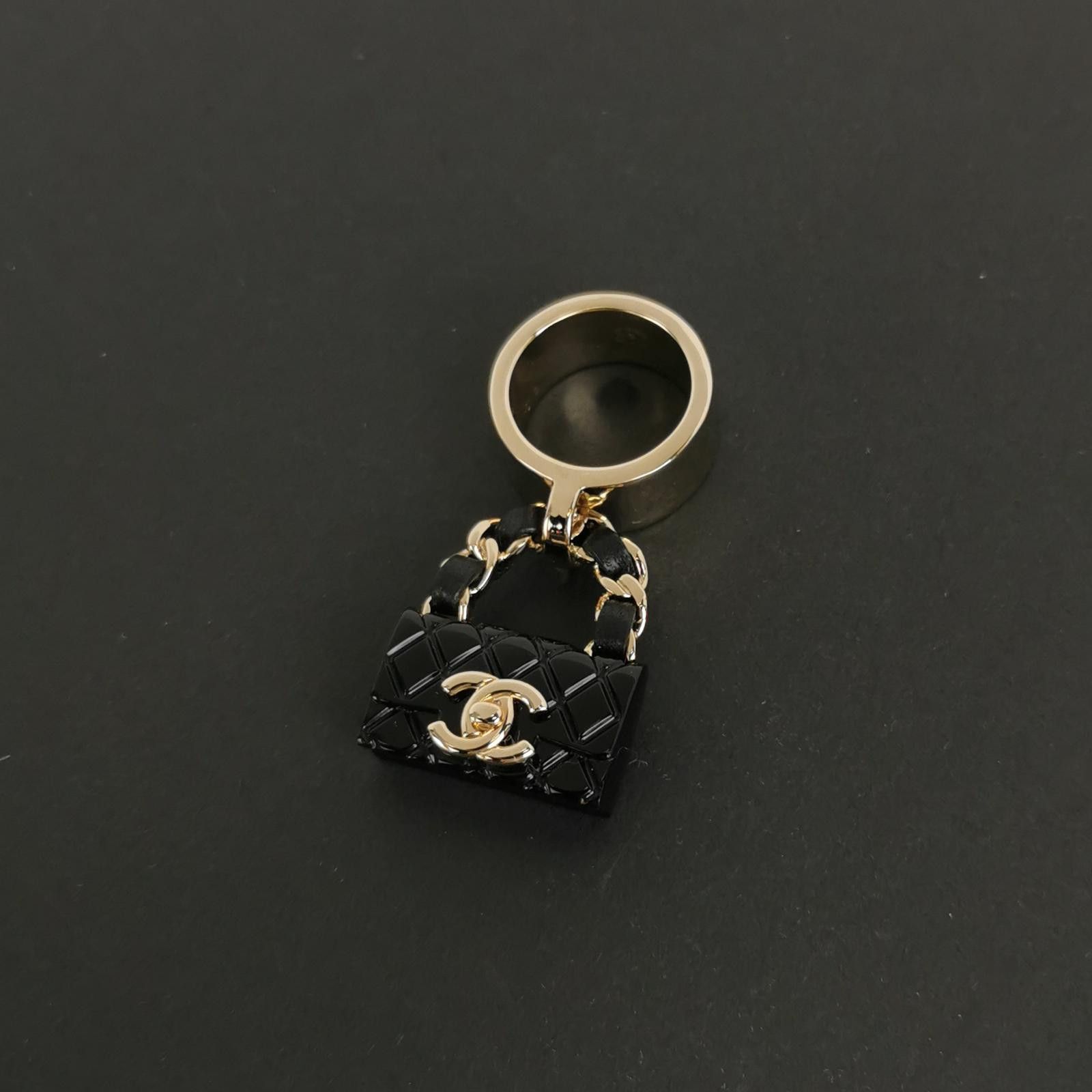 Chanel Chanel Leather Double C Bag Shaped Ring Size 12 -z2505 Size ONE SIZE - 7 Thumbnail