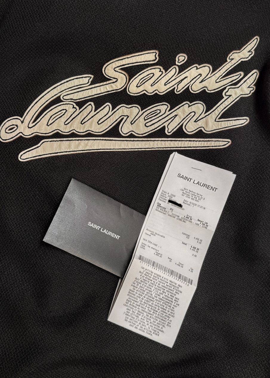Saint Laurent Paris Saint Laurent Signature Logo Back Teddy Bomber Jacket Size US L / EU 52-54 / 3 - 7 Thumbnail