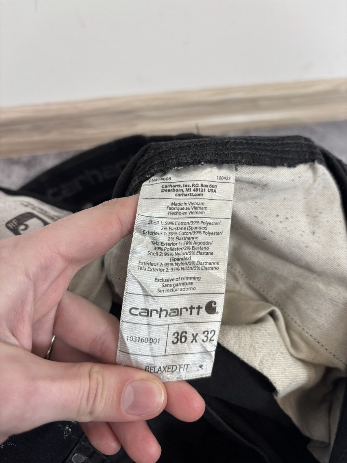 Carhartt Carhartt Rugged Flex Steel Double Knee Black Carpenter Pants Size US 36 / EU 52 - 16 Thumbnail