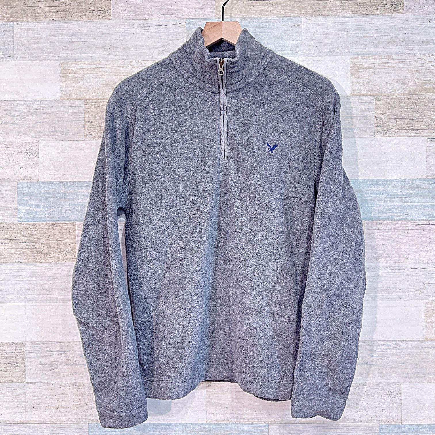 American Eagle Outfitters American Eagle Fleece 1/4 Zip Sweatshirt Gray Mens Medium Size US M / EU 48-50 / 2 - 1 Thumbnail