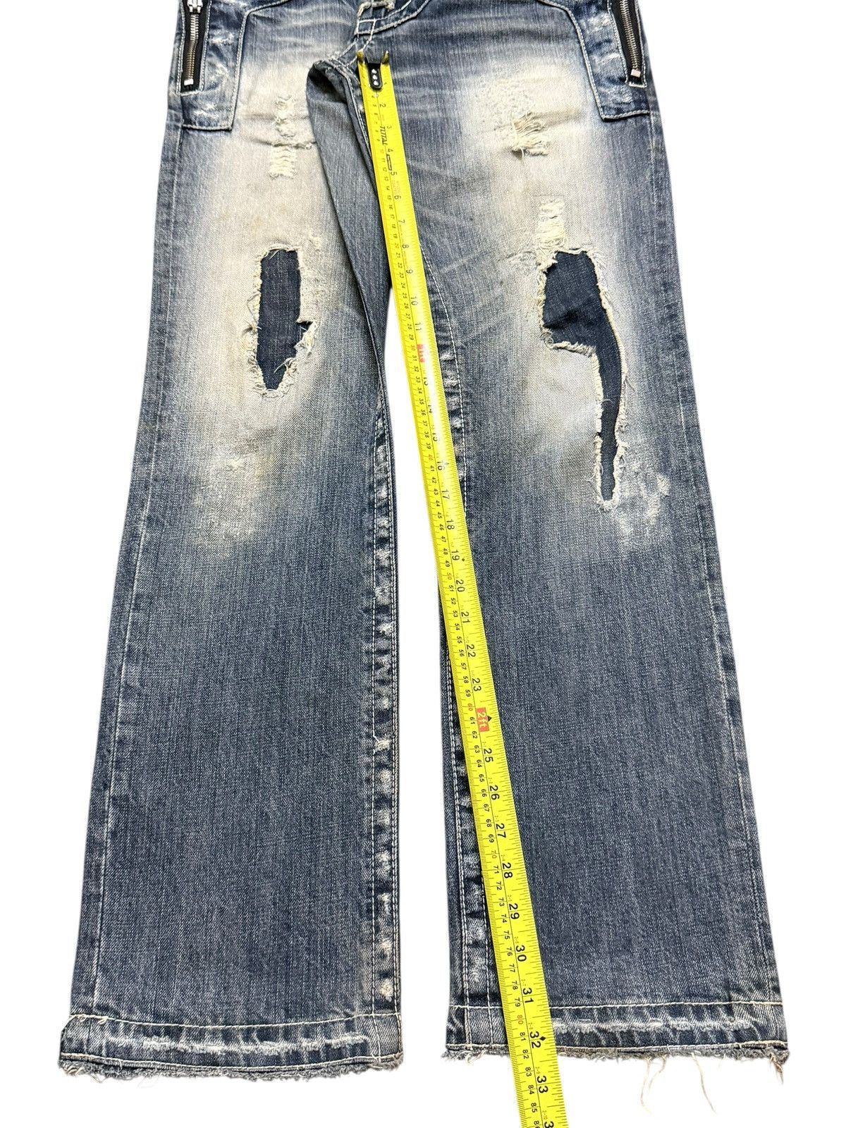 Tornado Mart Vintage Y2K Faded Wash Avant Garde Style Distressed Bootcut Size US 32 / EU 48 - 13 Thumbnail