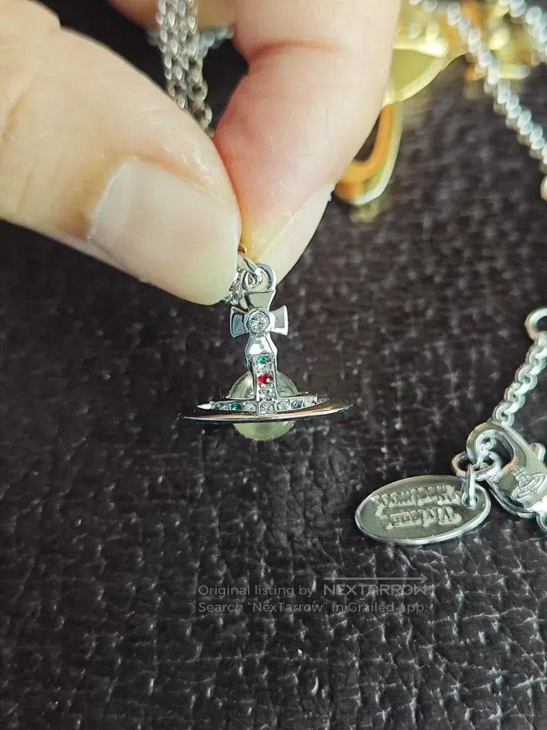 Vivienne Westwood vivienne westwood Silver Small Orb Necklace with Engraving Size ONE SIZE - 2 Thumbnail