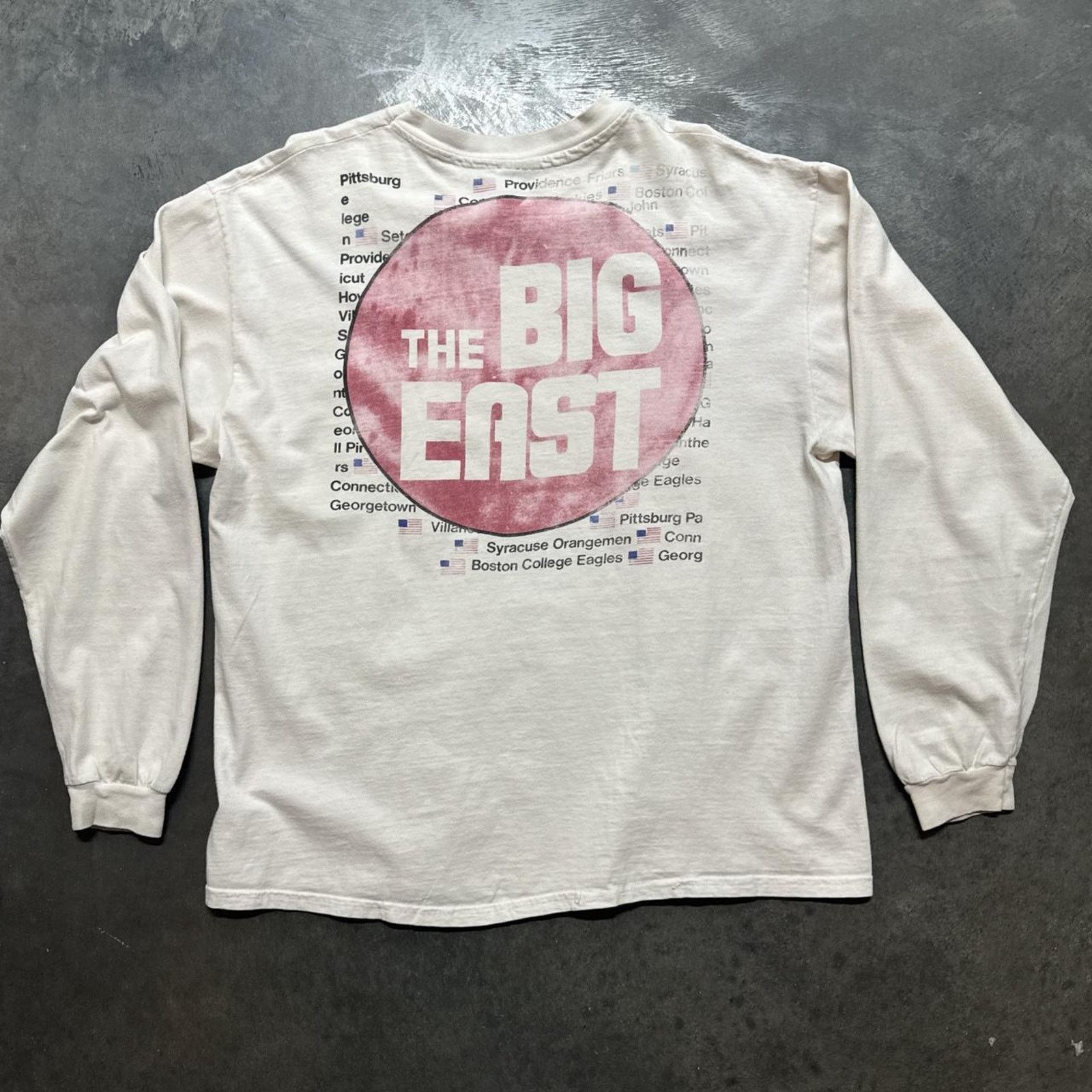 Vintage The Big East Conference NCAA Vintage 90s Long Sleeve T-Shirt Size US XL / EU 56 / 4 - 6 Thumbnail