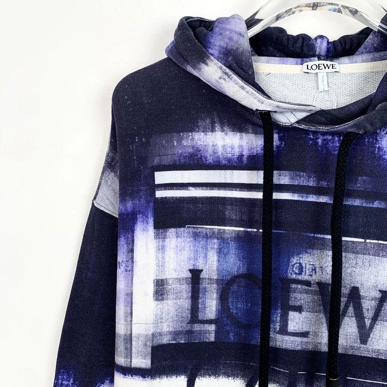 Loewe Loewe Patchwork logo letter print cotton hooded terry slee Size S / US 4 / IT 40 - 3 Thumbnail