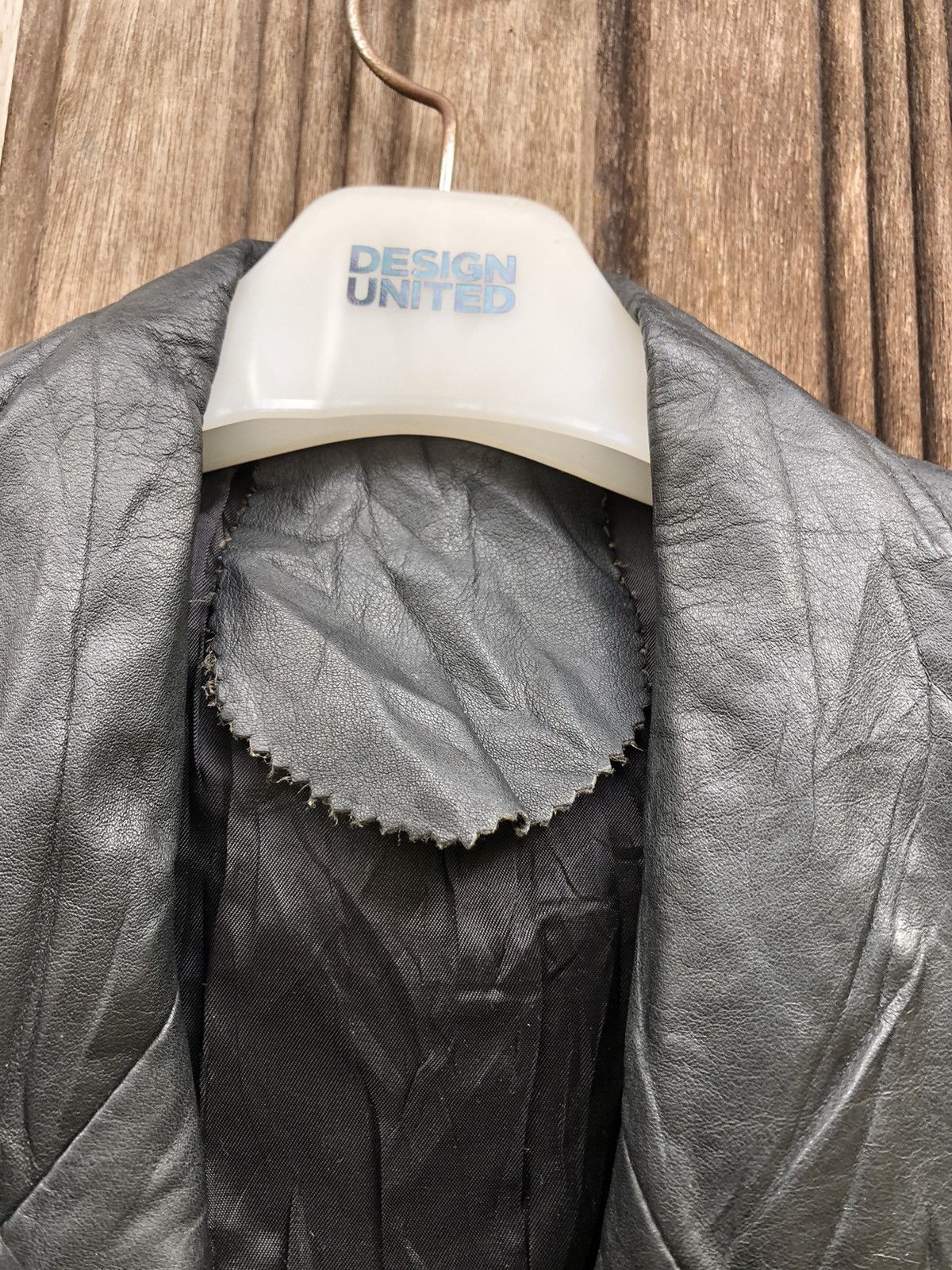 Designer × Vintage Vintage Unbranded Double Collar Leather Jacket Size ONE SIZE - 7 Thumbnail