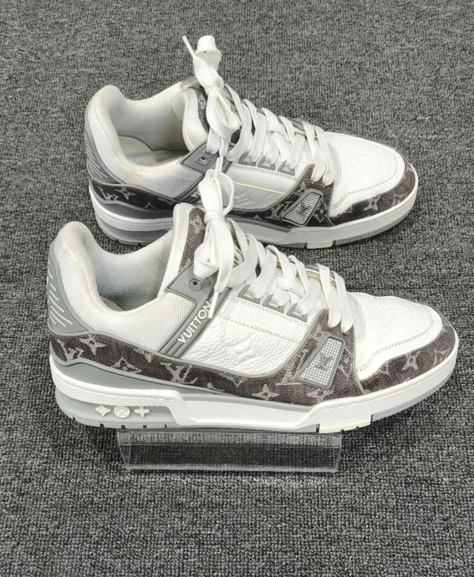 Louis Vuitton LV Gray Denim Trainer 98 New 41 Size US 8 / EU 41 - 3 Thumbnail