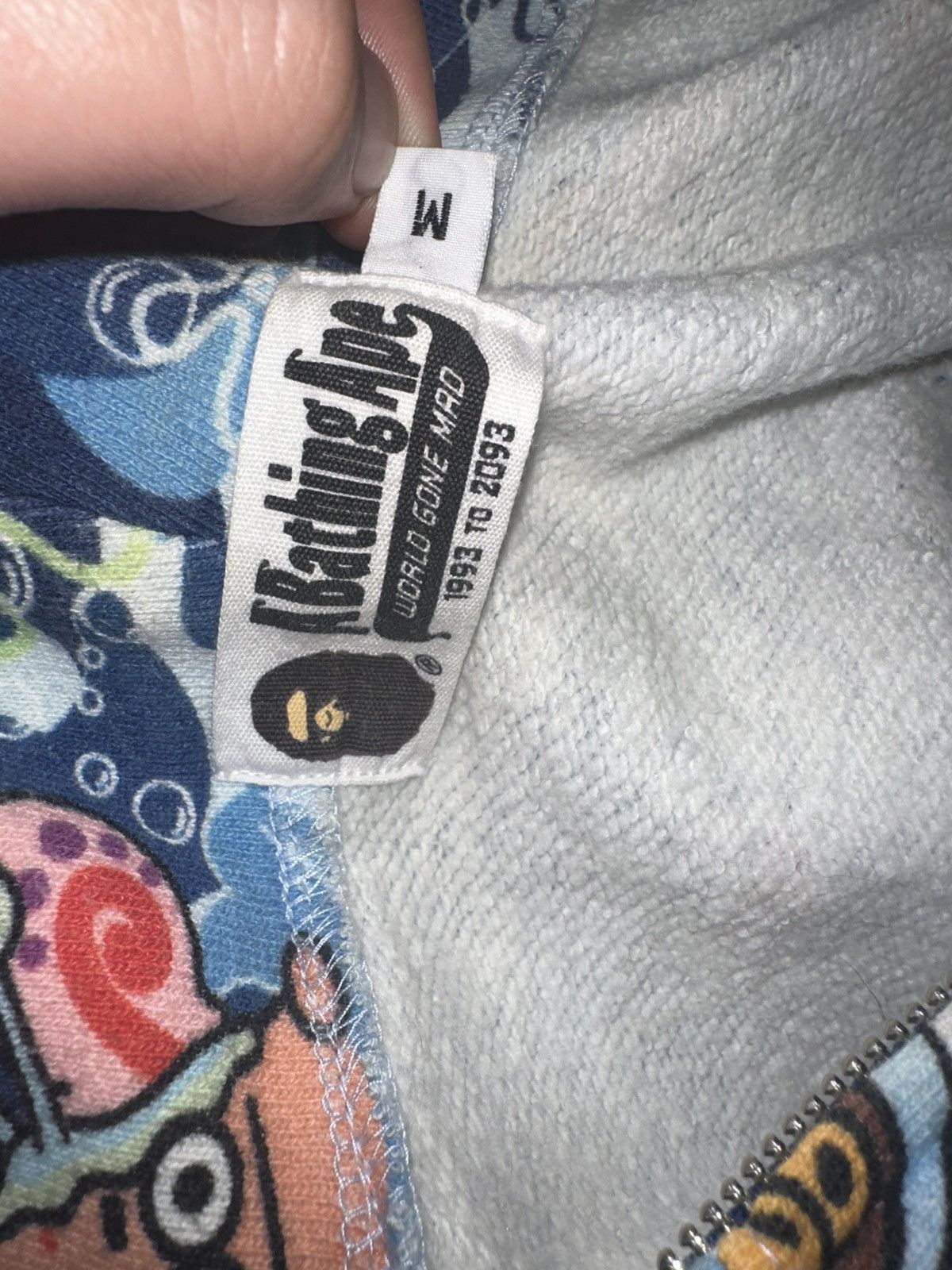 Bape Blue bape spongebob shark zip up hoodie Size US M / EU 48-50 / 2 - 7 Thumbnail
