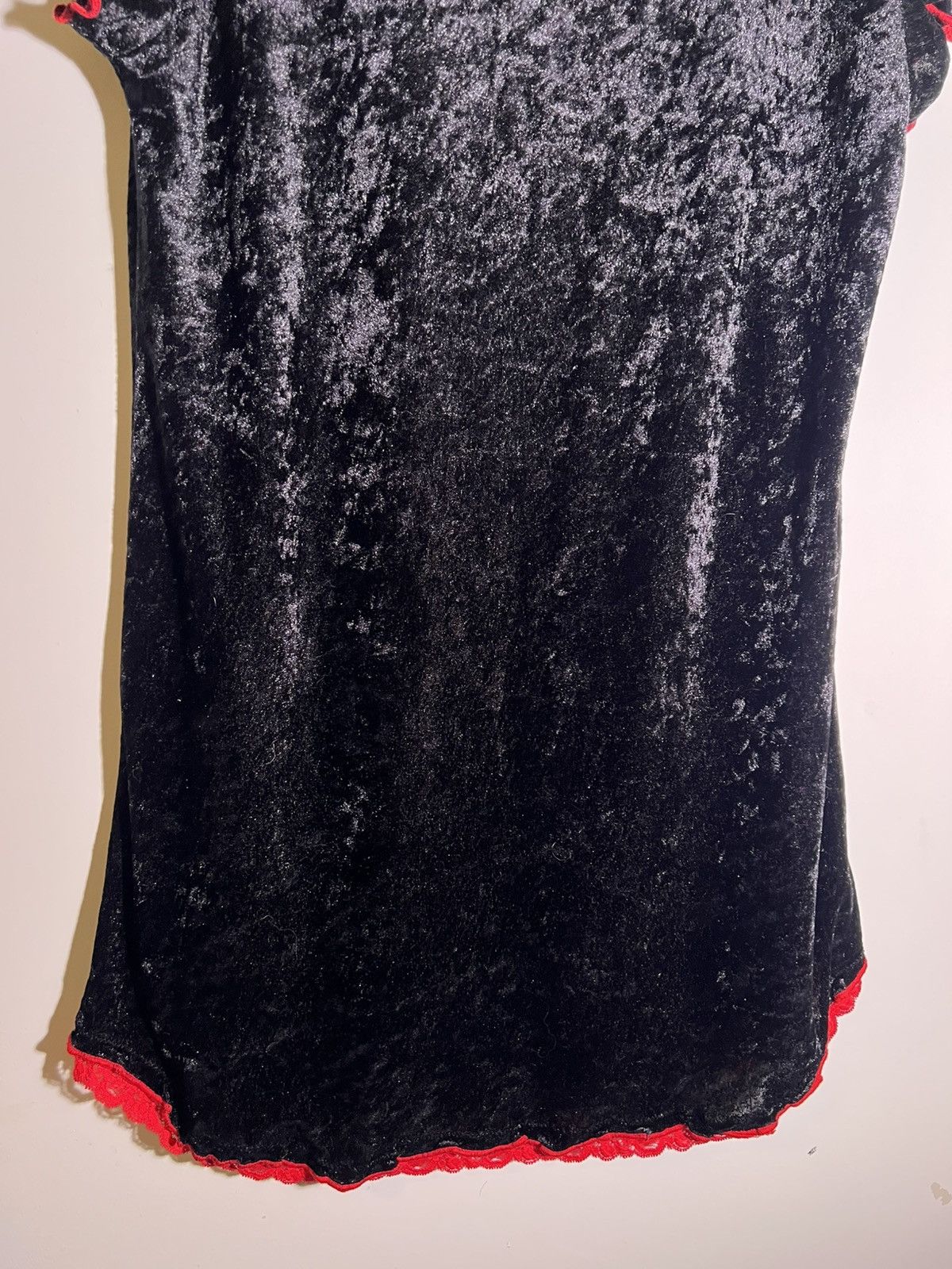 Vintage Y2K 2000’s Vintage Gloria Vanderbilt Goth Emo Velvet Dress Size L / US 10 / IT 46 - 6 Thumbnail