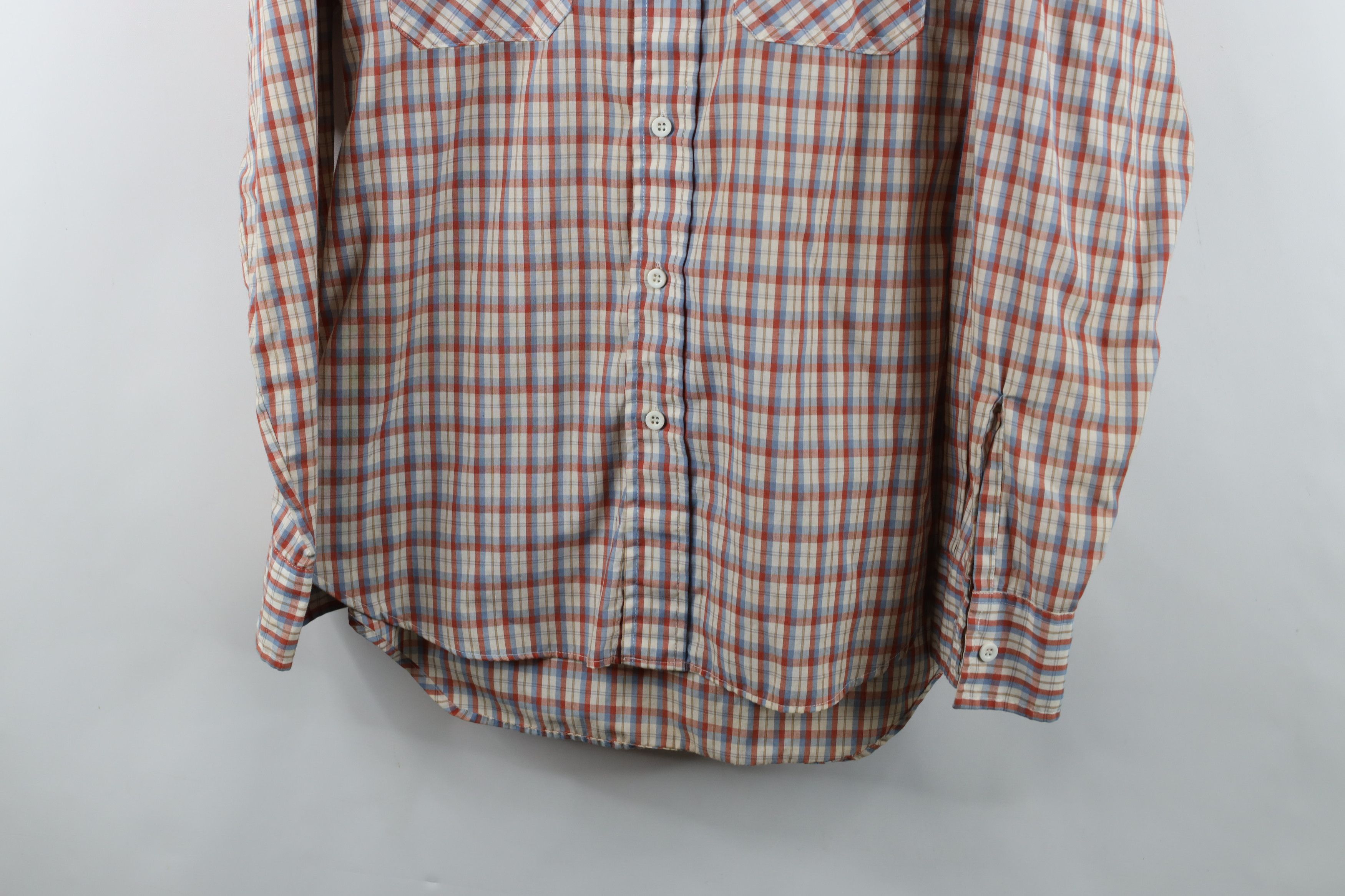 Wrangler Vintage 70s 80s Wrangler Western Collared Button Shirt Plaid Size US L / EU 52-54 / 3 - 3 Thumbnail