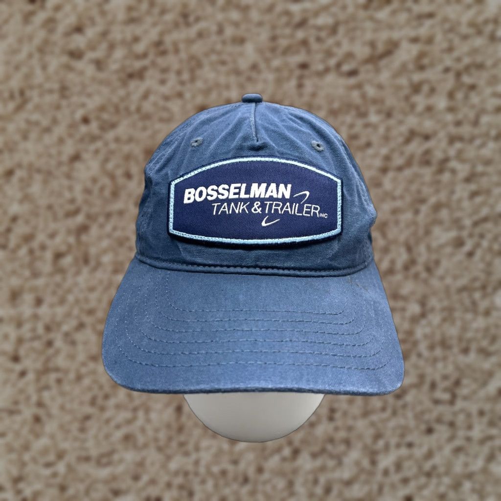 Vintage Richardson Bosselman Tank & Trailer Hat Cap Strap Back One Size Blue 100% Cotton Twill Men Adjustable Baseball Cap Size ONE SIZE - 1 Thumbnail