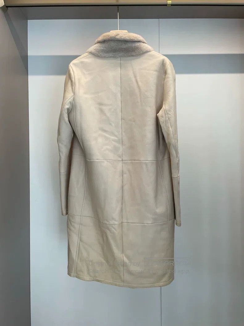 Brunello Cucinelli Brunello Cucinelli Beige Mid-Length Fur and Leather Combin Size S / US 4 / IT 40 - 3 Thumbnail