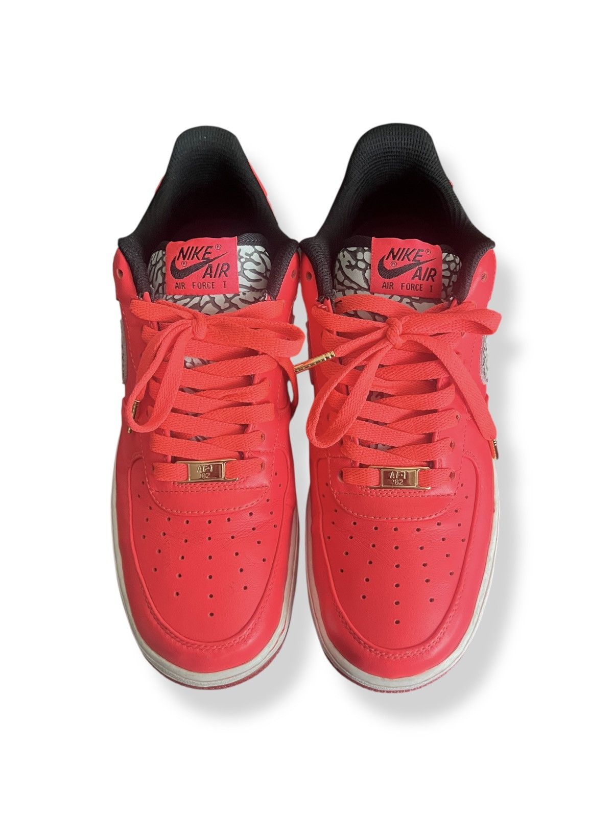 Nike 2012 Nike ID Air Force 1 - Infrared/Cement Grey - Size 9 Size US 9 / EU 42 - 2 Thumbnail