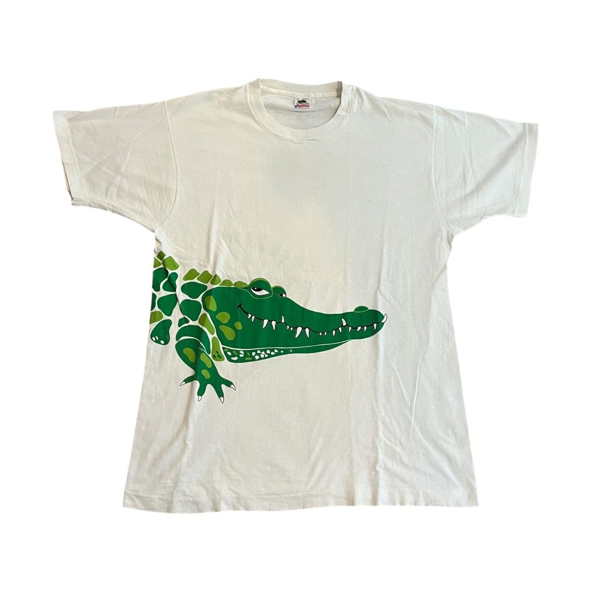 Fruit Of The Loom × Vintage VINTAGE Alligator Wrap Around Print T Shirt Size US XL / EU 56 / 4 - 1 Thumbnail